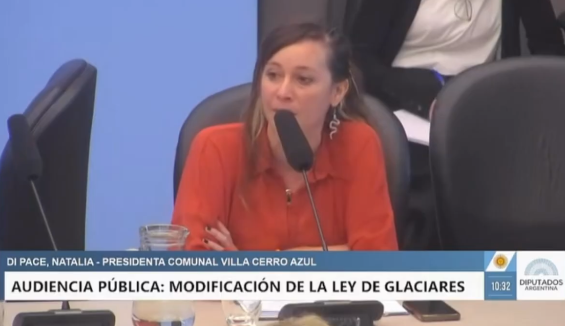 “El agua es la vida de los pueblos”: Natalia Di Pace en el Congreso de la Nación sobre la Ley de Glaciares