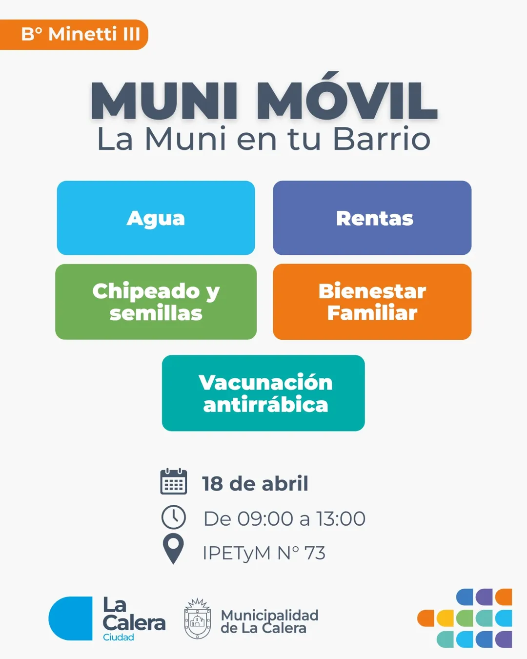 La Muni Móvil llega a barrio Minetti III con servicios y trámites cerca de casa