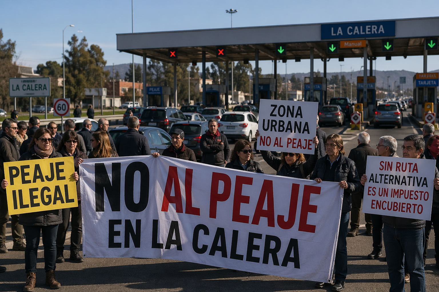 Peaje bajo fuego en La Calera