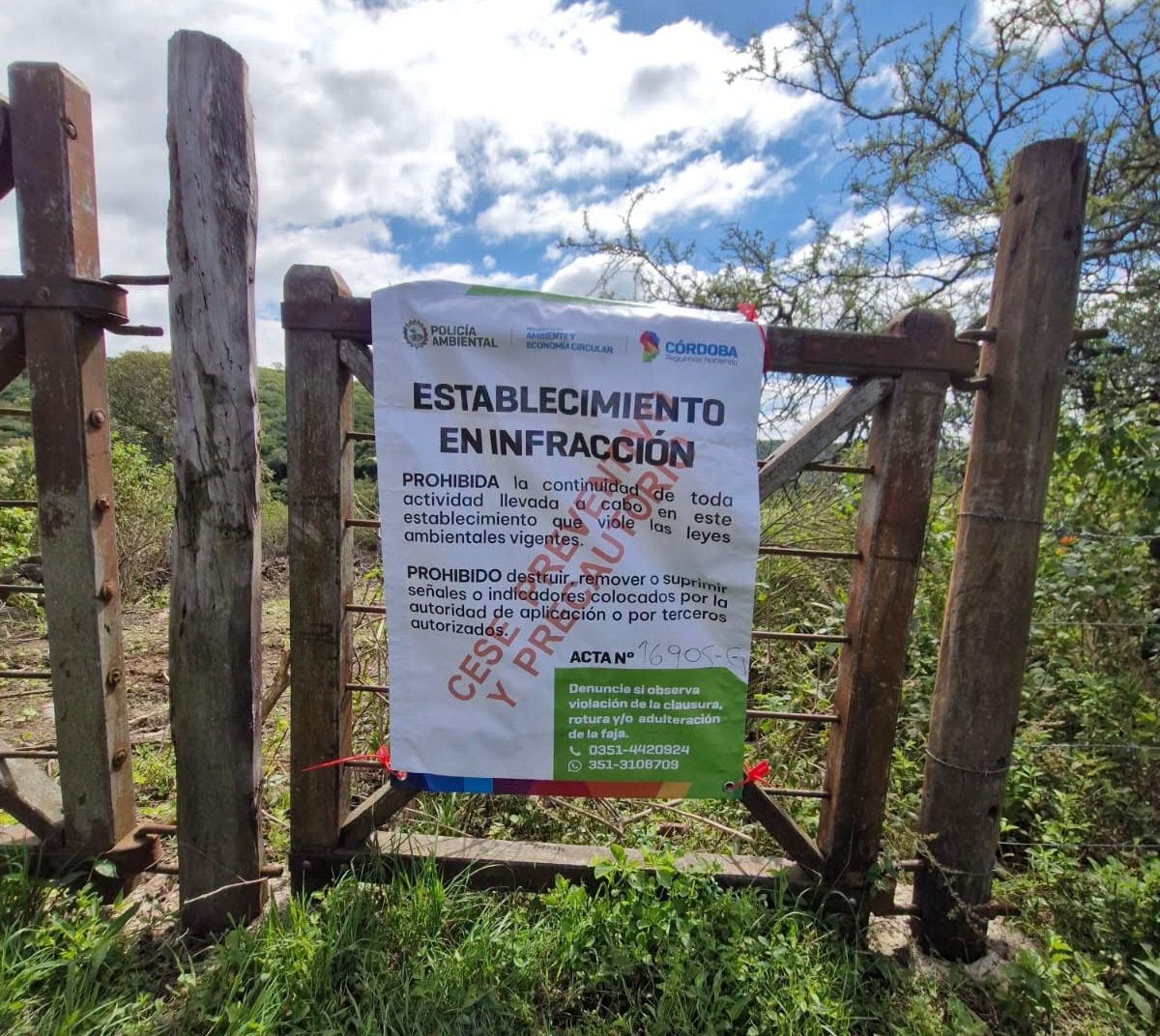 Salsipuedes: Frenan loteo ilegal en zona protegida